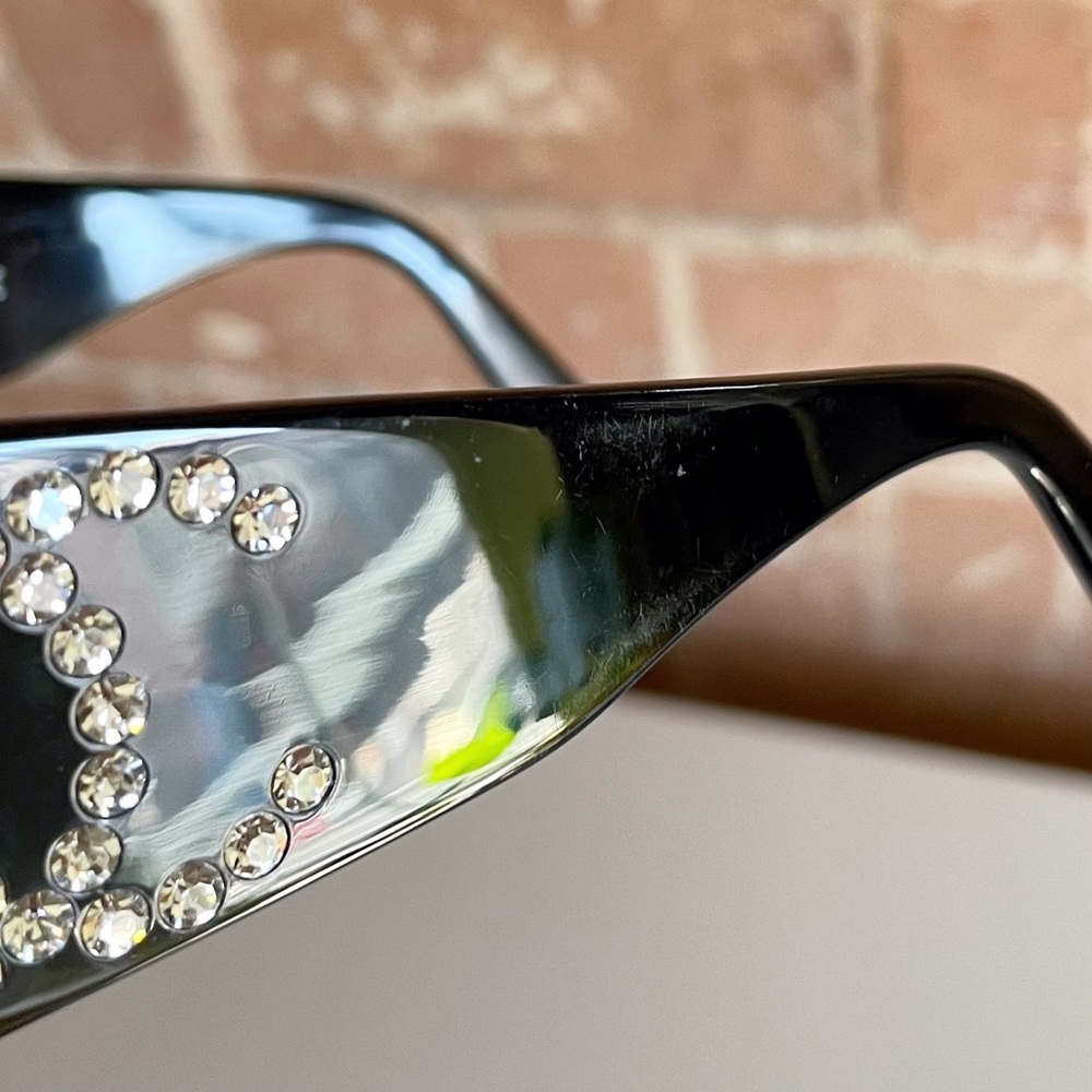 CHANEL Black Sunglasses with Silver Accents - Picture 10 of 12
